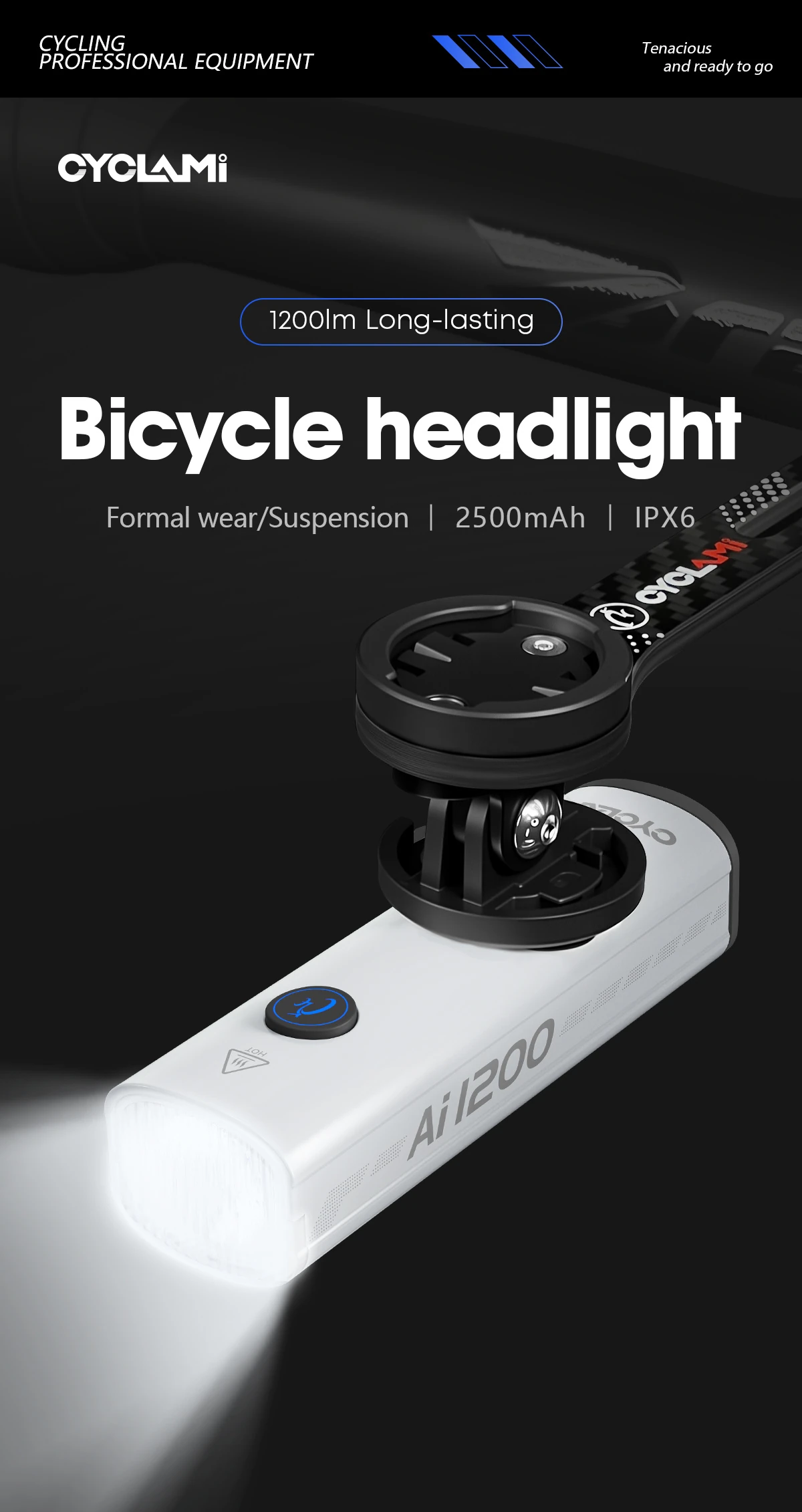 Cyclami AI1200 Bicycle Headlight