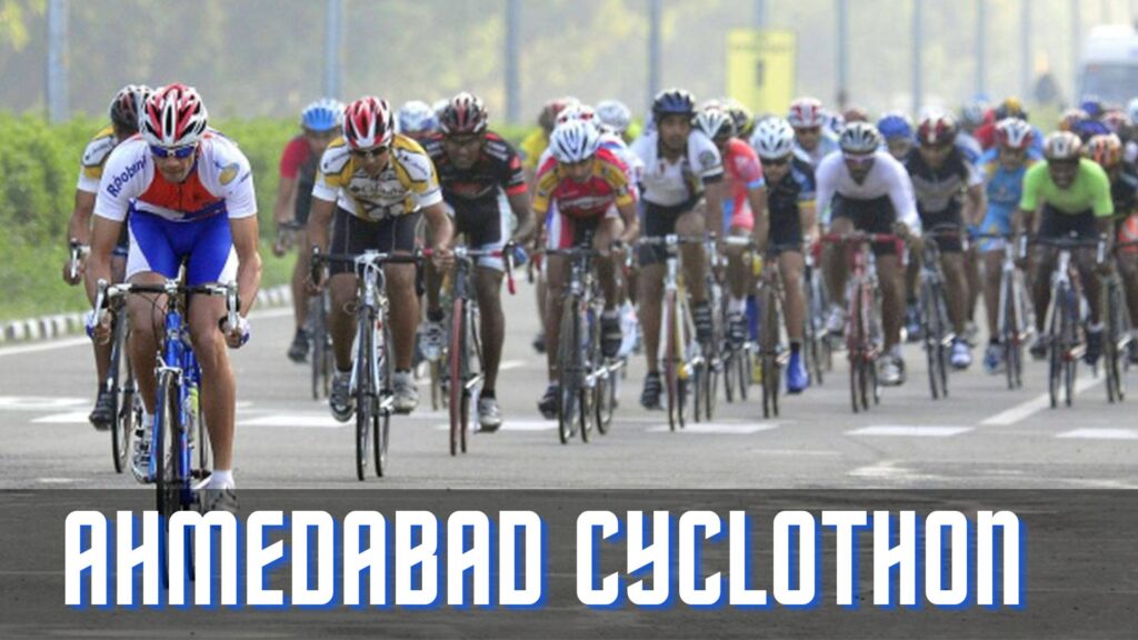 Cyclist riding at Ahmedabad Cyclothon.