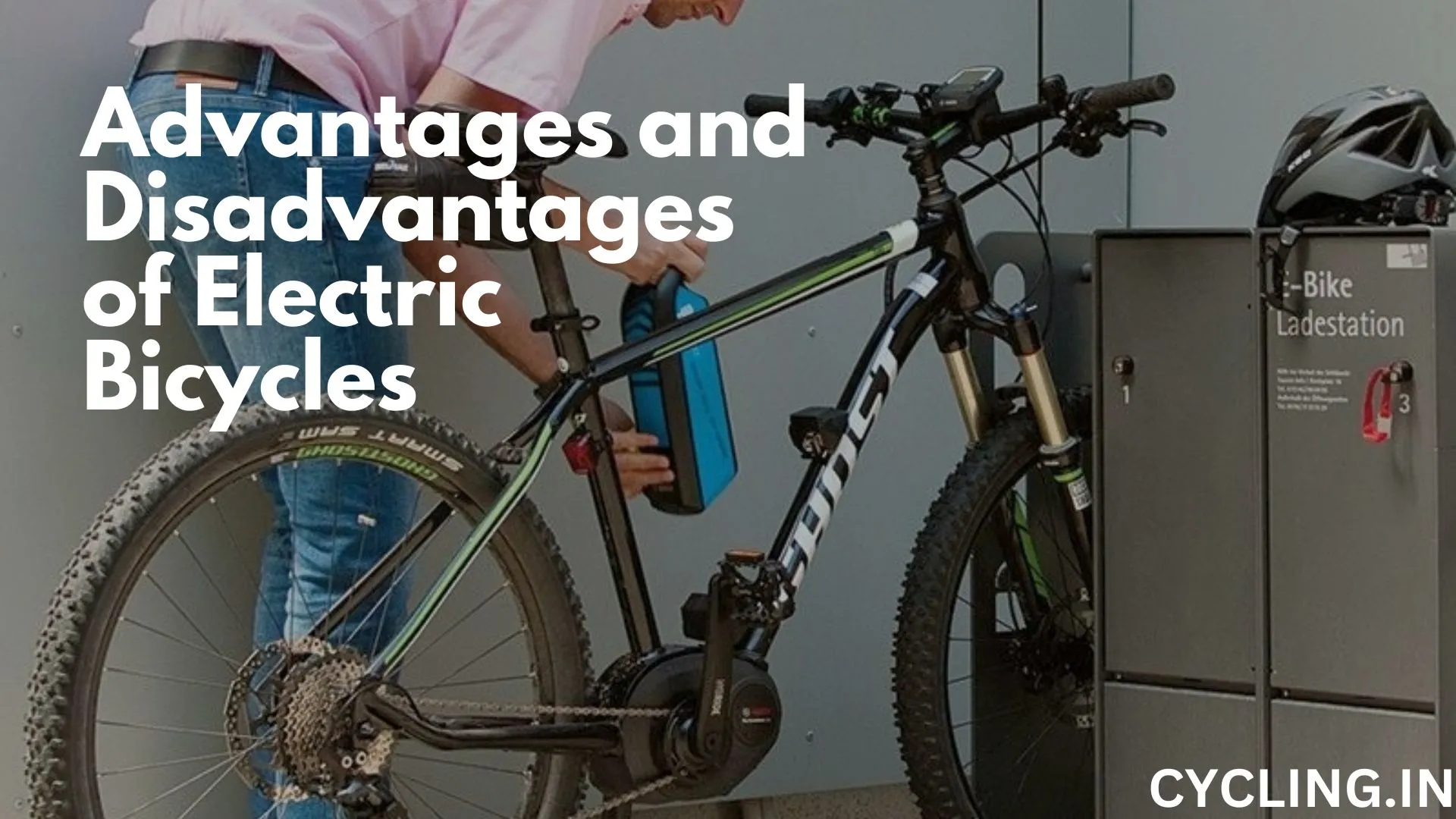 Advantages and Disadvantages of Electric Bicycles in India - A person replacing his battery of Electric Bike.
