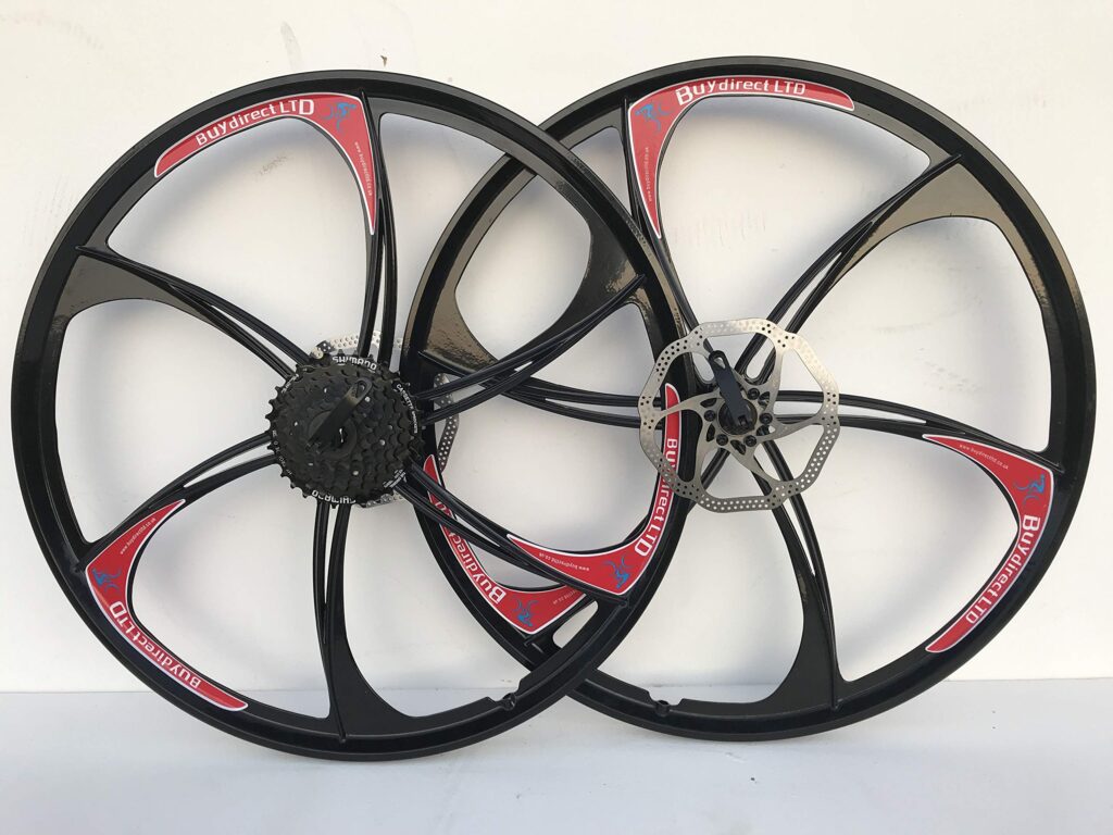 Two Mag Wheel of a Bicycle