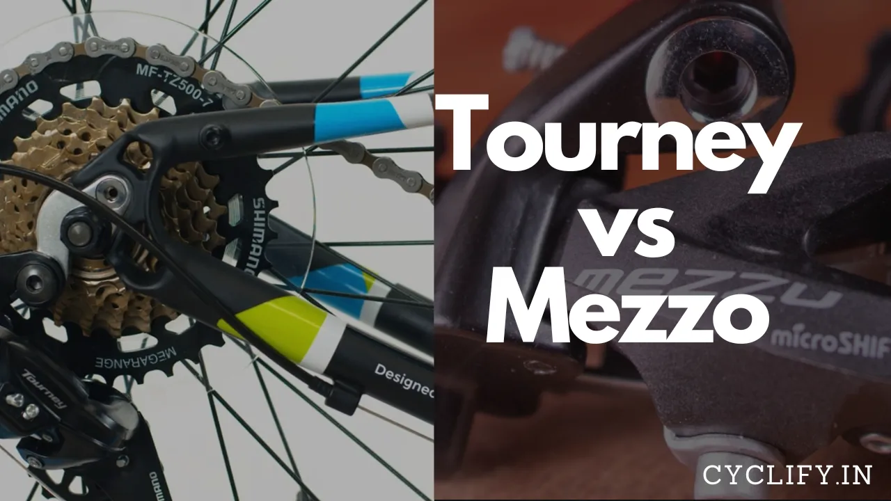 Microshift Mezzo vs Shimano Tourney- side by side image