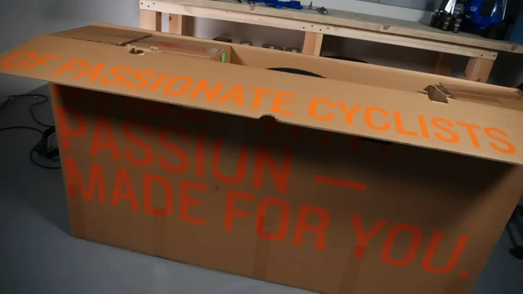 unboxing bike from the box