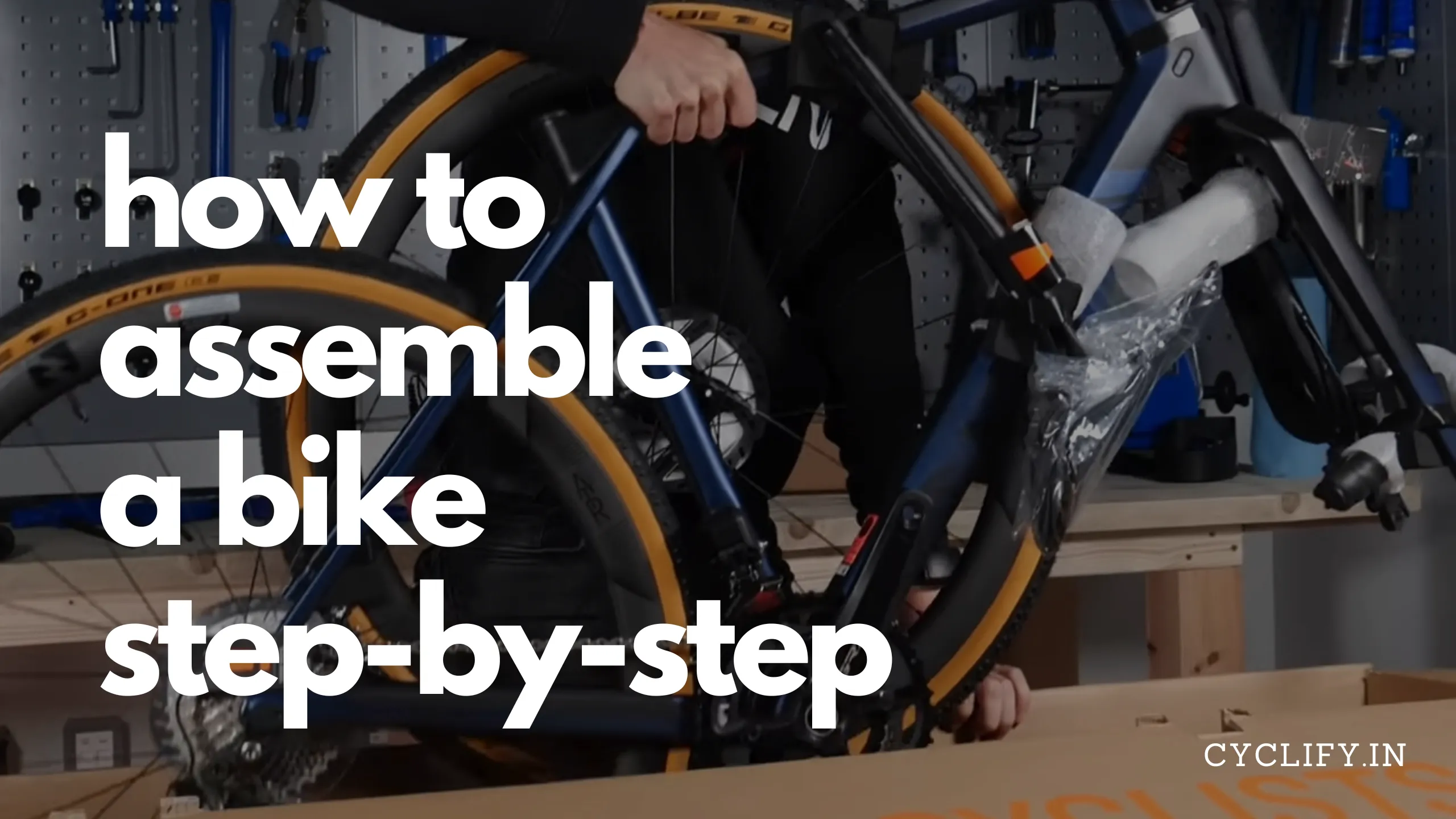 how to assemble a bike: unboxing brand new bike for assembly process
